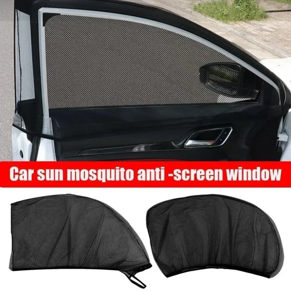 2 Pezzi Parasole Auto, Accessori Styling, Tenda Protettiva UV per Finestrini Laterali, Rete Parasole, Pellicole Protettive per Finestrini