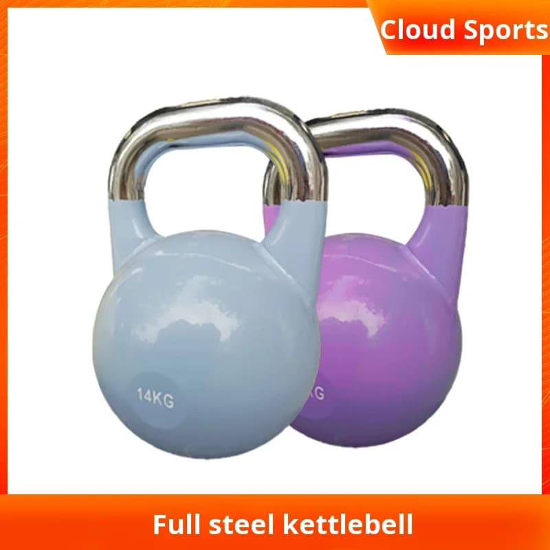 Kettlebells entirely made of wholesale steel Electrolytic Paintings Fitness equipment for cross-border strength training for men and women