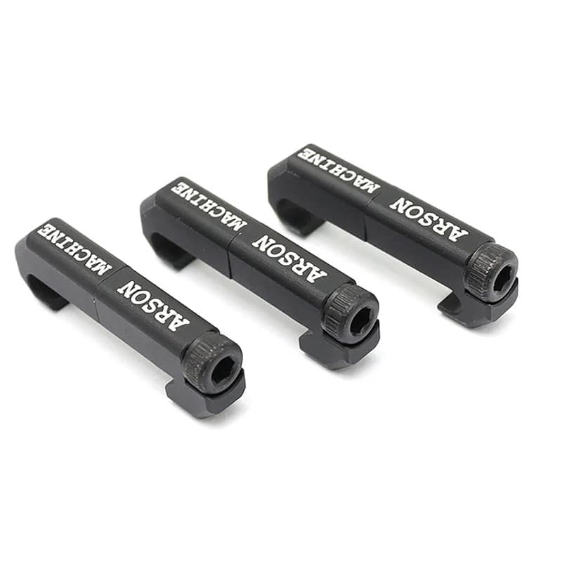 Set da 3 pezzi: Sistema di guida cavi, Copertura per guida cavi, Guida cavi per guardia mani su guida Picatinny, Fissaggio terminale