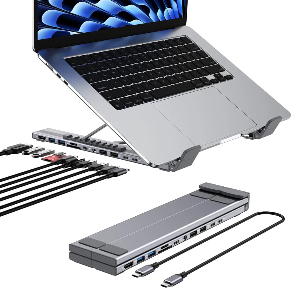 Universal Laptop Support HUB USB C Laptop docking station for MacBook Pro/Air/Dell/HP/Surface/Lenovo soporte de portatol