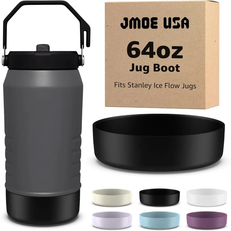 Stivale per caraffa IceFlow da 40 once 64 once realizzata in silicone abbinato al colore, resistente, custodia protettiva antiscivolo, previene ammaccature e graffi