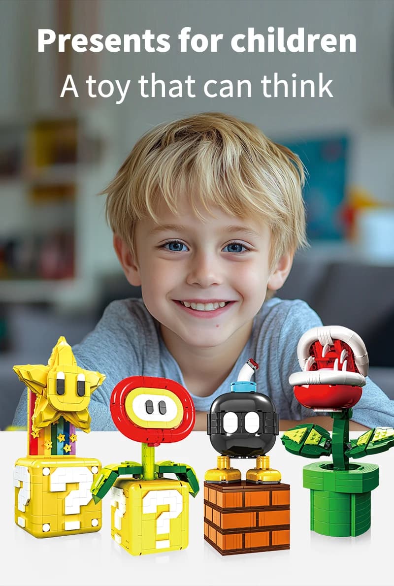2025 Nuovo Chomper Flame Flower Bomber stella blocchi di costruzione Modello Decorazione Assemblaggio Giocattoli educativi Regali di compleanno per bambini!