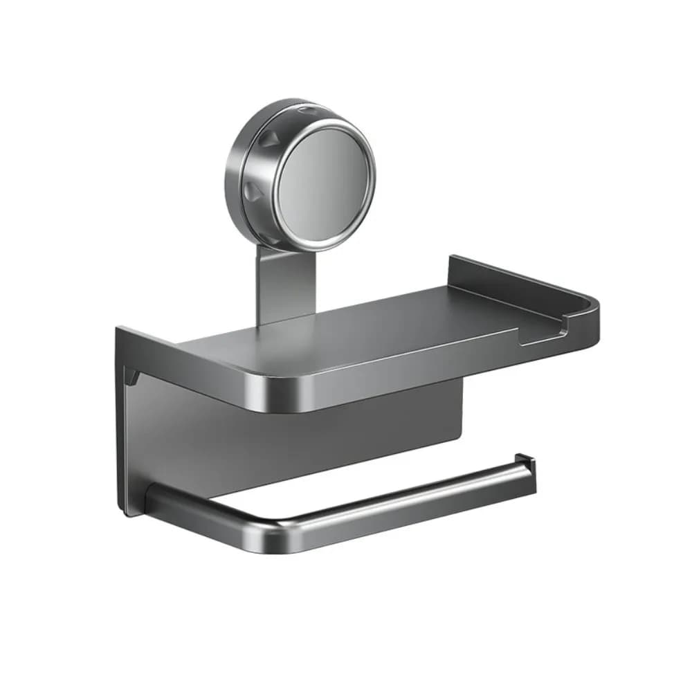 Suction Cup Bathroom Paper Holder High-Quality Double Layer Tissue Holder Self Adhesive Multi-Functional Toilet Paper Rack