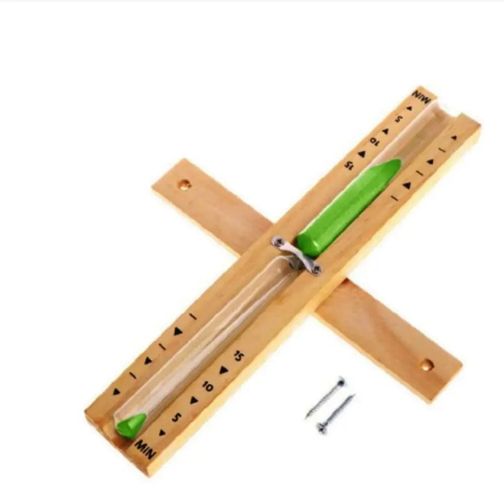Pratico Timer a Sabbia da 15 Minuti, Clessidra in Legno e Vetro da Parete, Decorazione per la Casa, Orologio a Sabbia Rotante per Aula