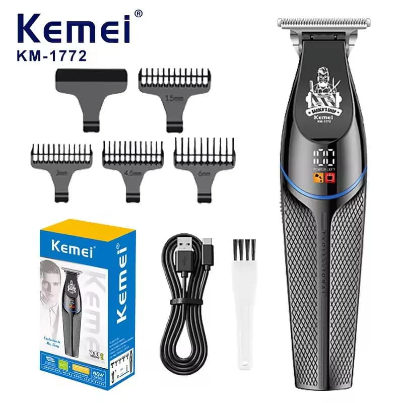 Kemei KM-1772 Professional Haircut 7000 RPM, Trimmer Electric Wireless Rechargeable for Men