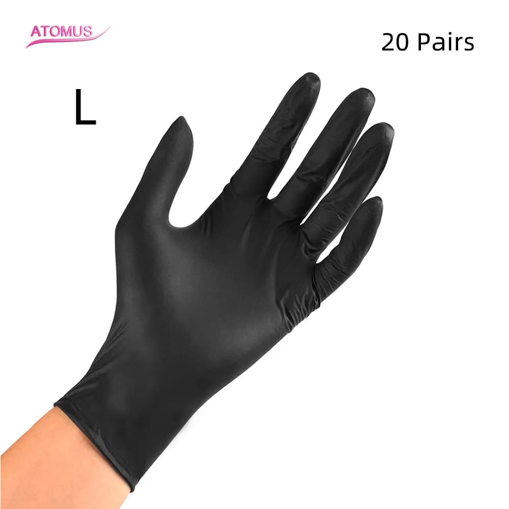 20 paia di guanti monouso in nitrile per la sicurezza sul lavoro, accessori per tatuaggi non tossici impermeabili, guanti in lattice, protezione per le dita
