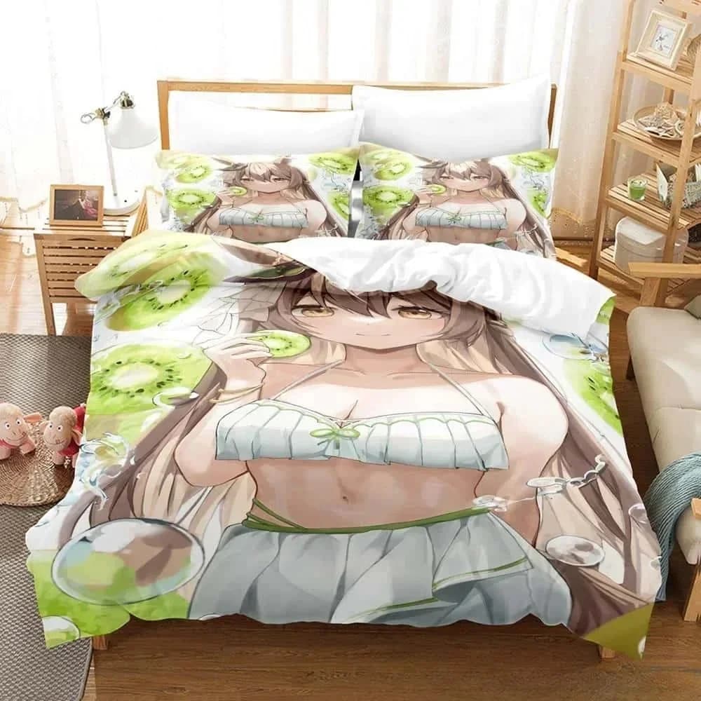 3D Kawii Ragazze Uma Musume Pretty Derby Set di biancheria da letto Singolo Doppio Completo Queen King Size Set copripiumino per camera da letto per bambini adulti
