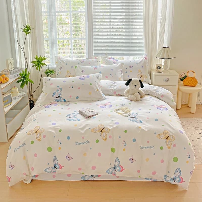 Bedding Set 100% Cotton Brand new printing Including 1 Duvet Cover and 2 Pillowcases Is Soft Comfortable Breathable