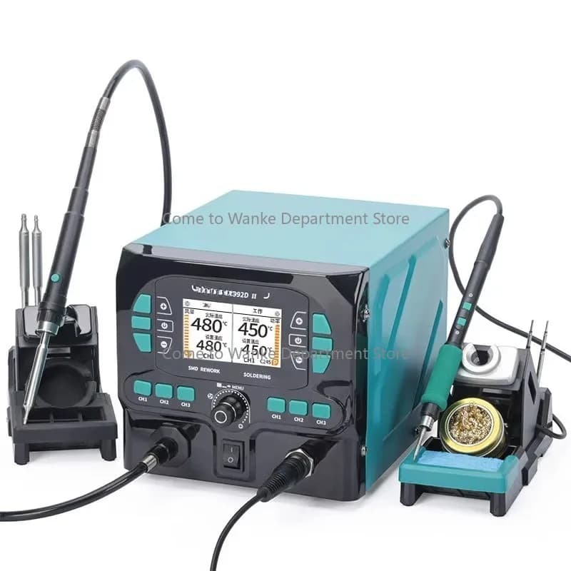 992D II Stazione di rilavorazione G-un di calore di precisione 210 245 Stazione di saldatore per microscopio Saldatura Elettronica Riparazione PCB