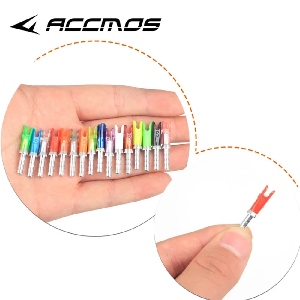 12pcs Arrowtail Arrow Nock S + perno in alluminio per ID 4.2mm Carbon Arrow Shaft tiro con l'arco caccia accessori per il tiro