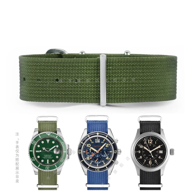 Cinturino per orologio con fibbia in acciaio inossidabile massiccio in nylon per Dw Seiko Canvas Seagull Casio Uomo Donna Cinturini universali 18 20 22mm