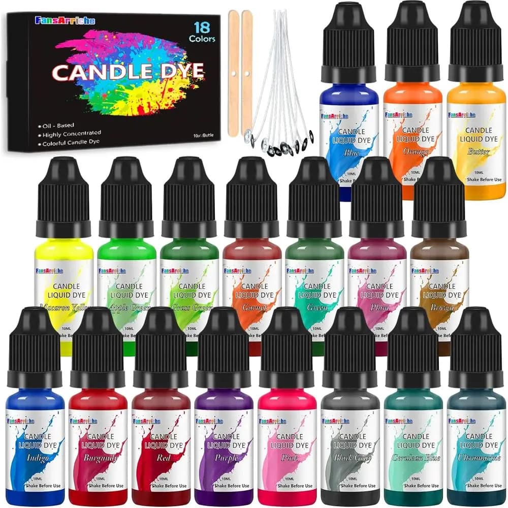 Colorante Liquido Naturale Altamente Concentrato a Base di Olio per Creazione di Candele Fai-da-Te