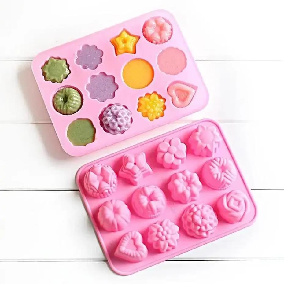 Stampo in Silicone Creativo a Forma di Fiori ed Erbe, Multi-stile, Fatto a Mano, per Torte, Cioccolato, Caramelle, Ghiaccio, Pasticceria, Alimenti, Forniture Fai-da-te
