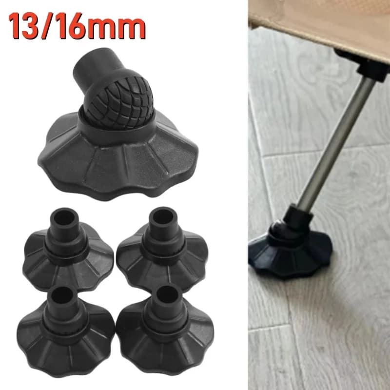 4 pz. Cuscinetti Antiscivolo per Gambe di Sedie da Campeggio, Tappetini Antiscivolo per Sedie Pieghevoli, Protezioni Antiscivolo per Poggiapiedi 13/16mm