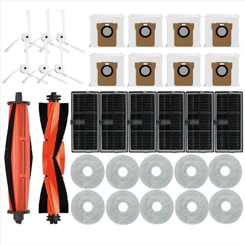 Accessori di Ricambio B25B: Spazzola Principale, Filtro HEPA, Panno per Mocio, Sacchetto Raccoglipolvere per Robot Aspirapolvere Xiaomi Mijia M40 D110CN