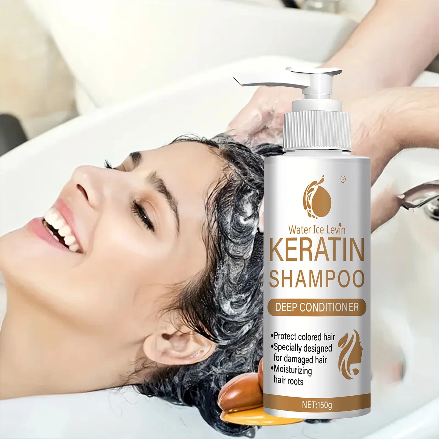 Shampoo riparatore alla cheratina con biotina e collagene per capelli danneggiati: idratazione profonda e protezione del colore.