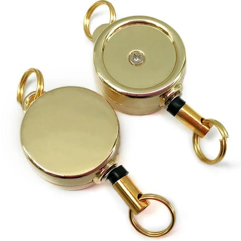 1 pz Mini in lega di zinco retrattile porta badge portachiavi porta badge accessori porta carta d'identità clip forniture per ufficio scolastico