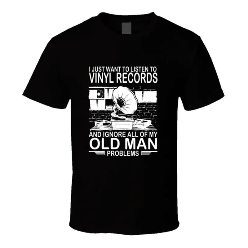 Voglio solo ascoltare dischi in vinile e ignorano problemi di vecchio T-shirt