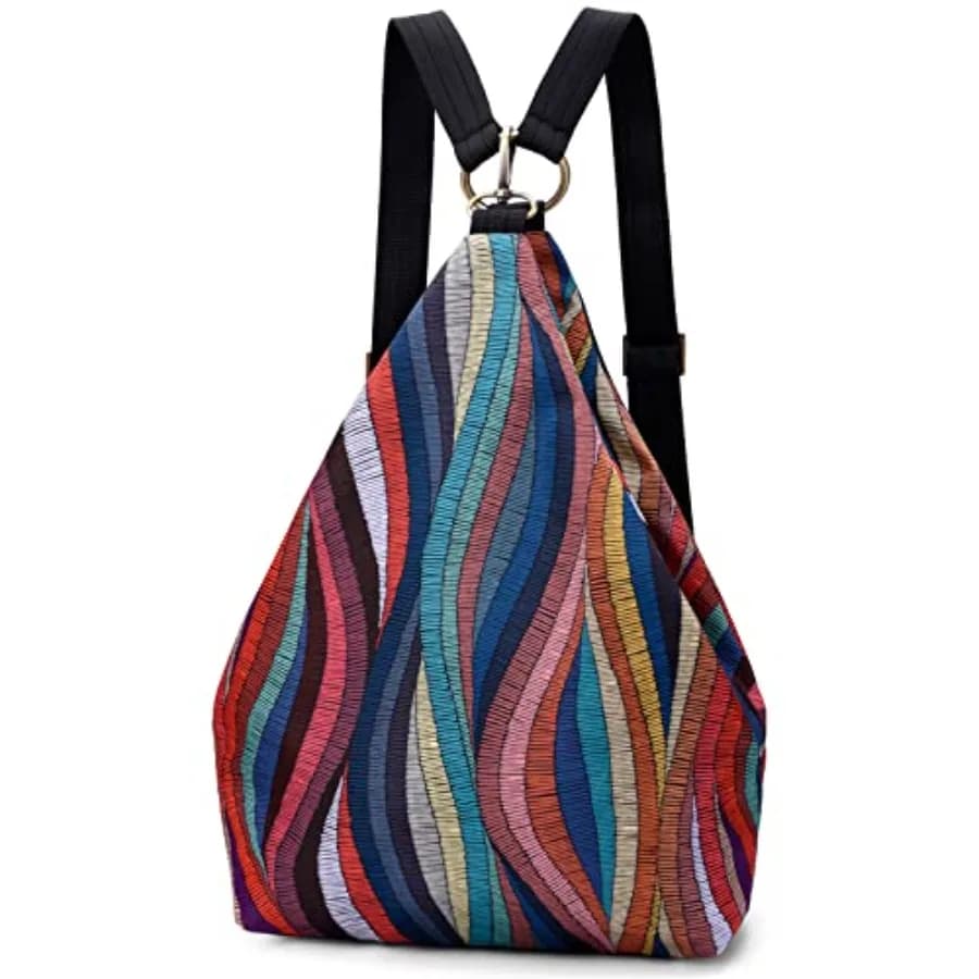 Boho Small Backpack Purse for Women, Casual Fashion Daypack Fits All Seasons, Ideal for Commuting, Shopping and Daily Outings