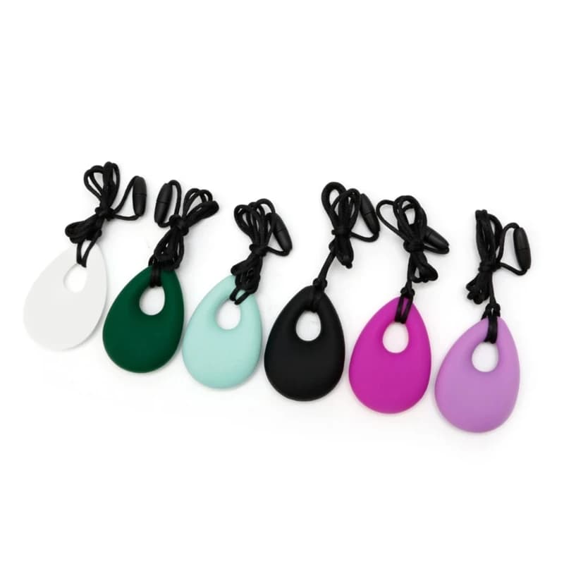 Ciondolo forma goccia in silicone Collana per dentizione del bambino Massaggiagengive Collana per allattamento per da