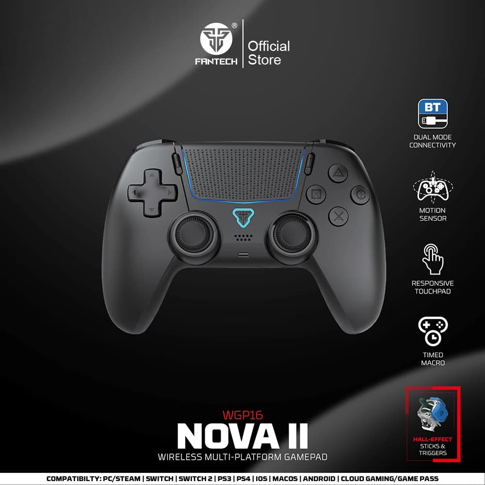 FANTECH NOVA II WGP16 Controller wireless Joystick Hall e trigger effetti Altoparlante incorporato per controller cablato Gamepad PS4 NS2