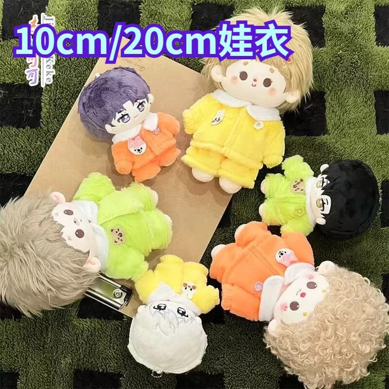 10cm clothes, 20cm baby clothes, cute cotton dolls, plush sweet fruit pajamas, 20cm doll clothes, casual set