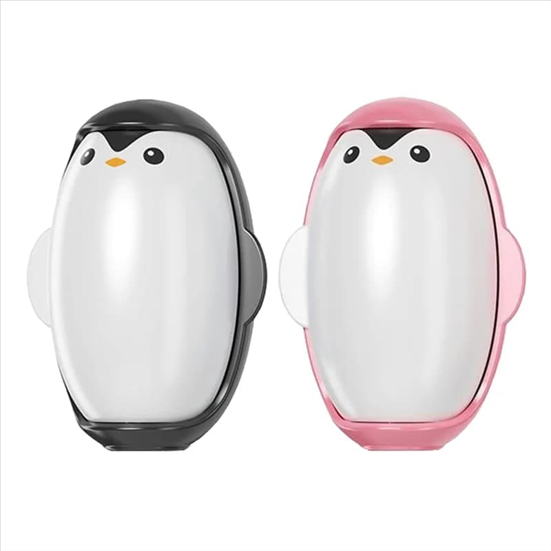HHO-Rusutilizzabile Lavabile Levapelucchi Pinguino Carino Portatile Appiccicoso Vestiti Polvere Pulizia Capelli Pet Rullo Appiccicoso 3 Pezzi