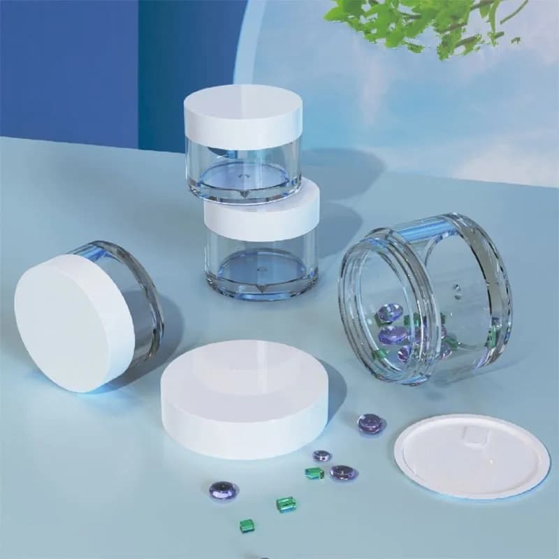 10/30/50 pieces Vasetto Vuoto in Plastic for Cosmetics from 10g 20g 30g, Contenitore Trasparente a Parete Spessa per Campioni di Crema, Ombretto, Balsamo Labbra