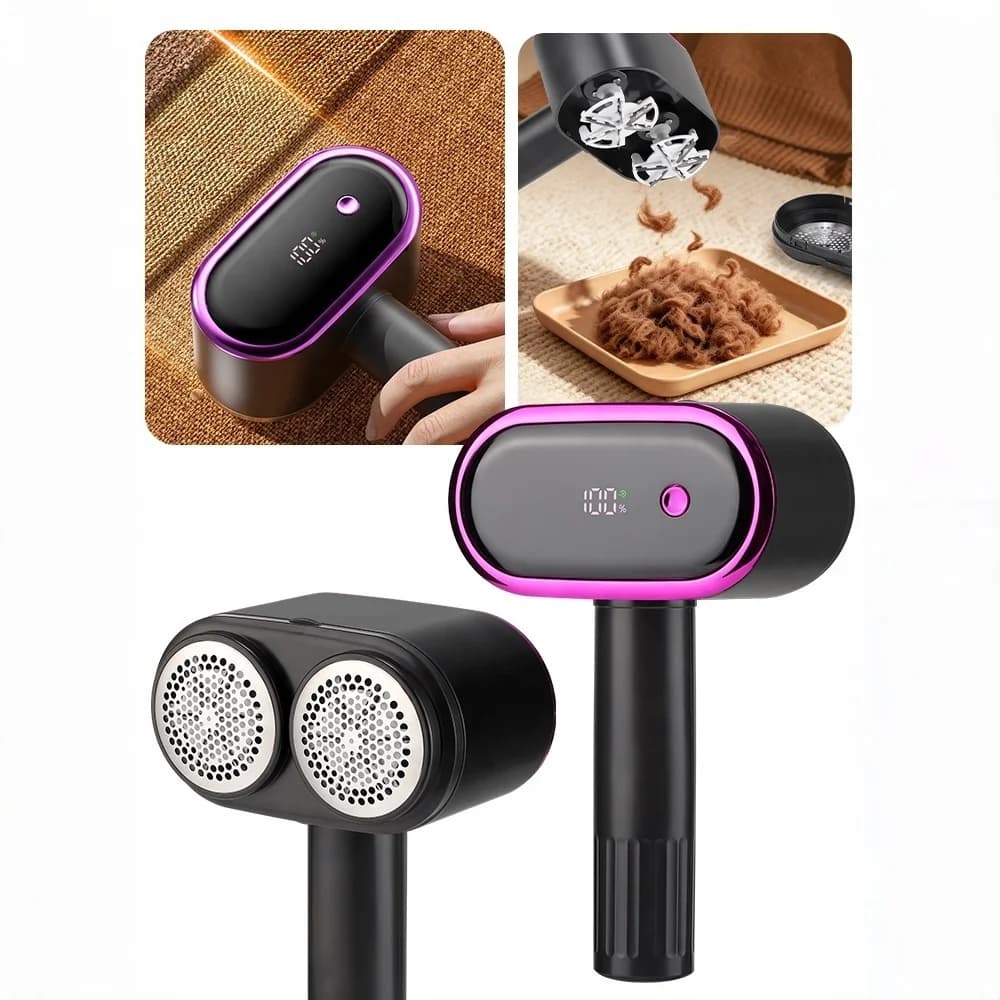 Fabric Shaver, 5 Speed LED Display Electric Lint Remover Rechargeable Sweater Defuzzer for Clothes Coat Sofa Furniture Type-C