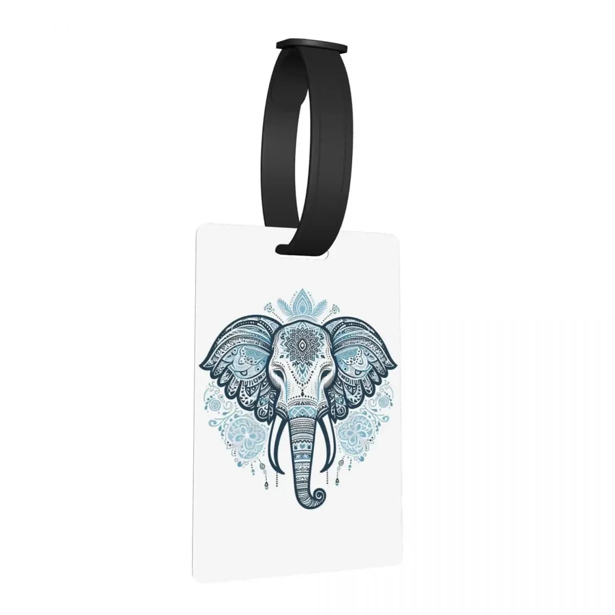 Etnico Elefante Animale Etichette per bagagli Accessori per valigie Moda da viaggio Etichetta per imbarco per bagagli Porta etichette ID Nome Indirizzo