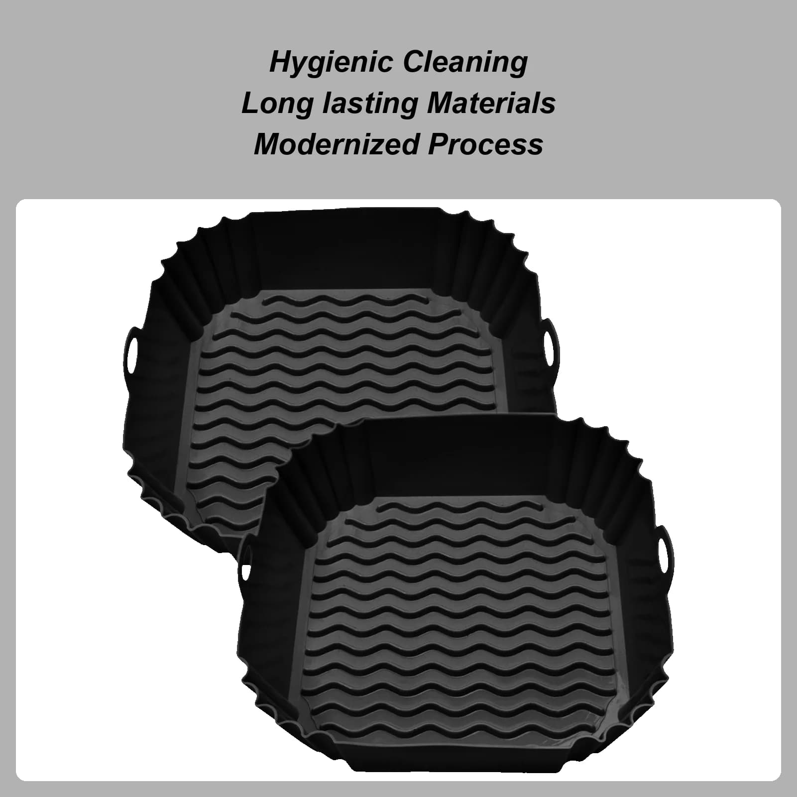 Silicone Air Frying Sheet Reusable Rectangular Cooking Tray Spare Parts Silicone Anti-Agent Silicone Moulding Accessories for Air Frying Machine