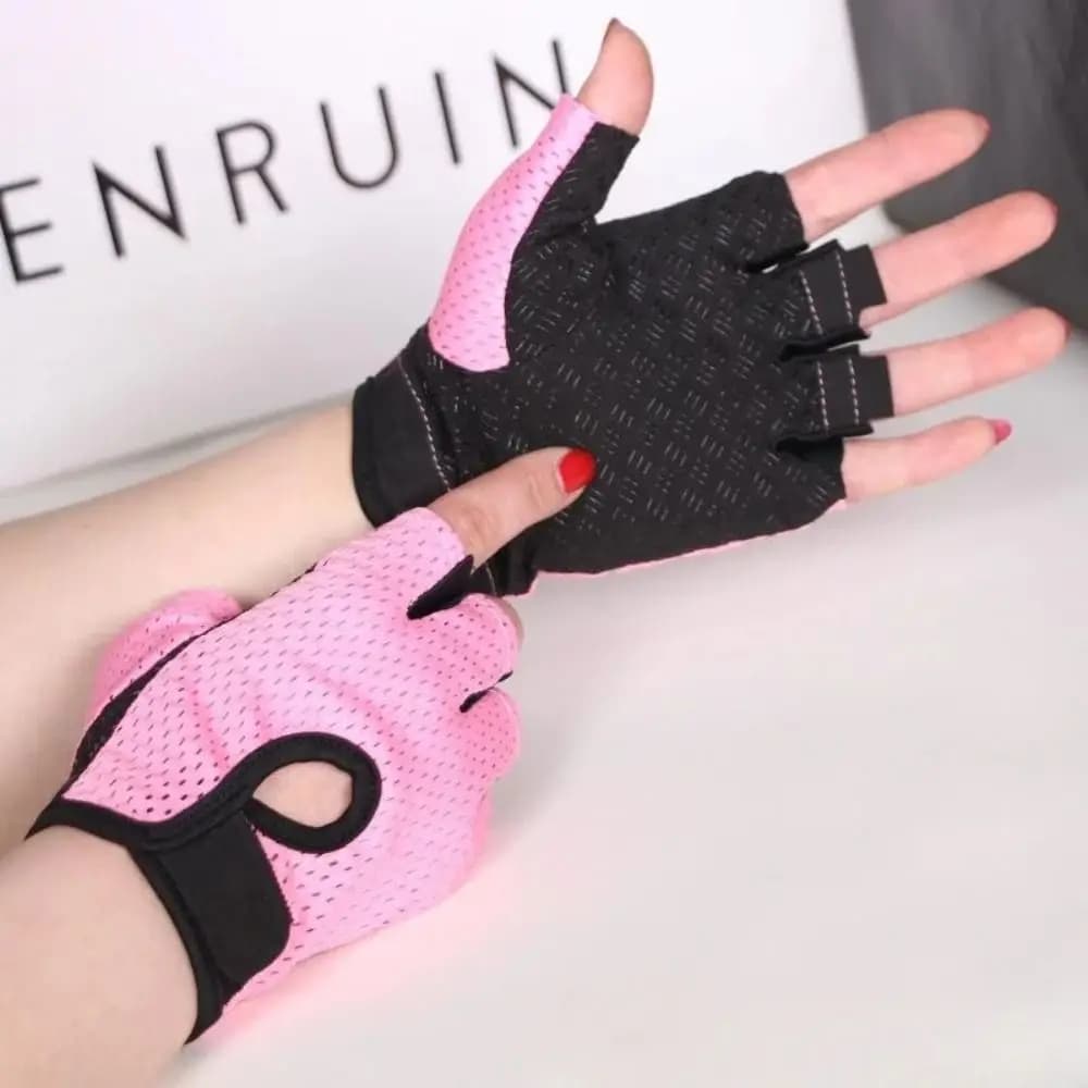Bodybuilding Workout Cycling Fingerless Gloves Non-slip Breathable Sport Gloves Gym Training Fishing Gloves Men Women