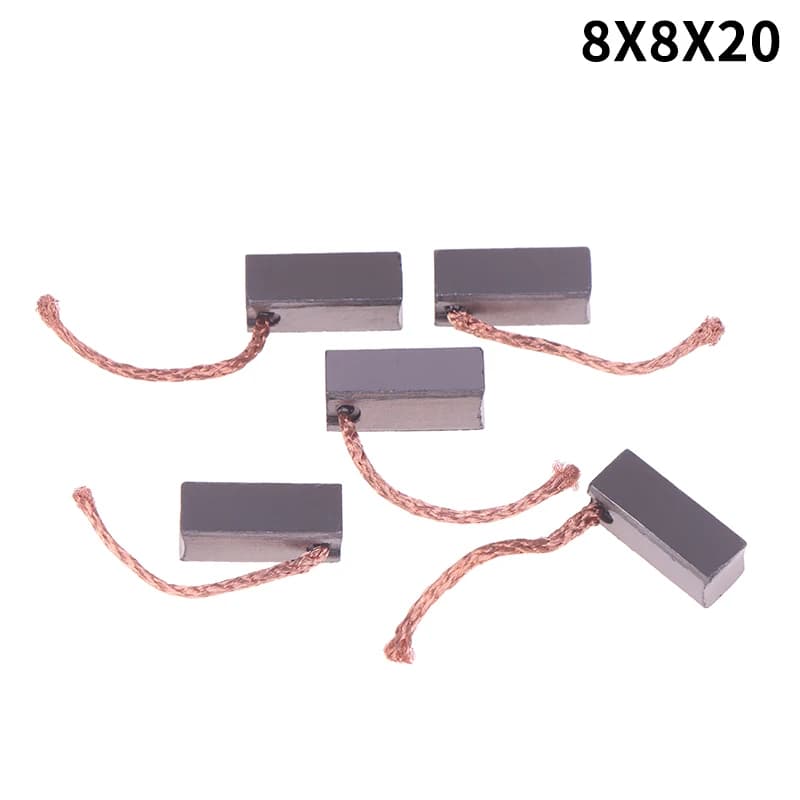 【CC22】5 spazzole in carbone per la sostituzione della spazzola del motore elettrico del ventilatore del riscaldatore dell'auto (8*8*20mm)