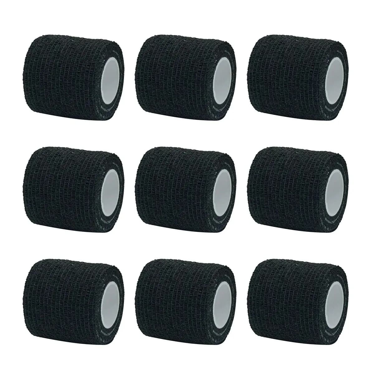 Nastro avvolgente per bendaggio elastico autoadesivo sportivo nero Elastoplast per cuscinetti di supporto per ginocchio palmo per caviglia da dito