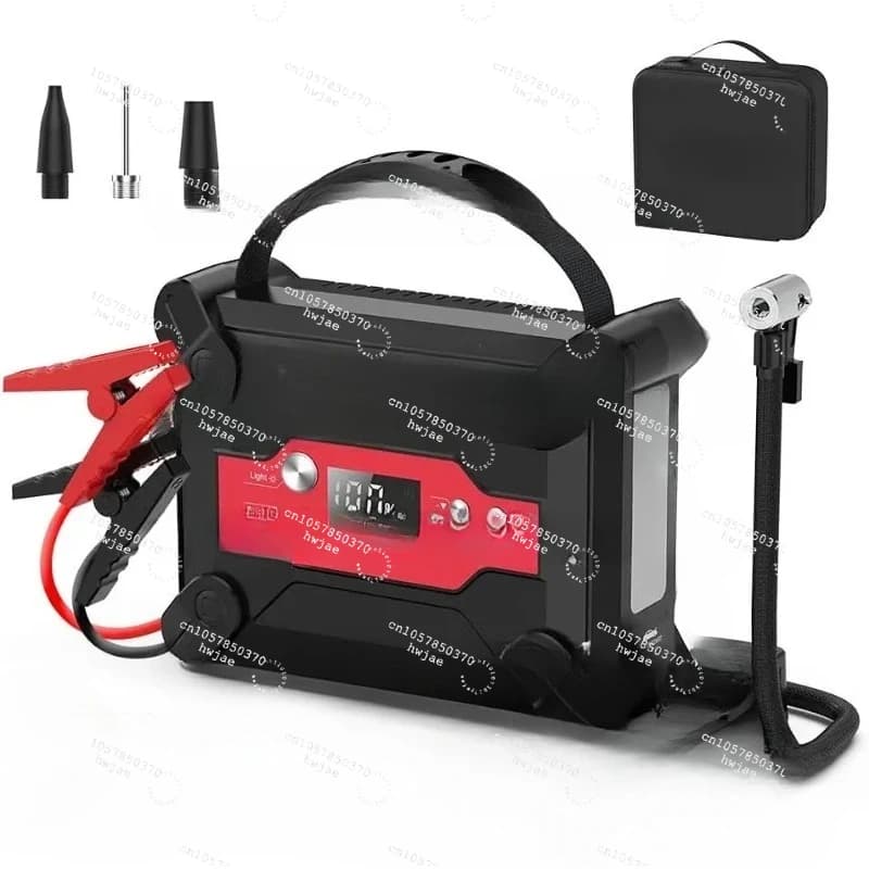 Avviatore di emergenza per auto 1800A con gonfiatore per pompa d'aria Alimentatore di avviamento per veicoli di emergenza multifunzionale Fabbrica OEM