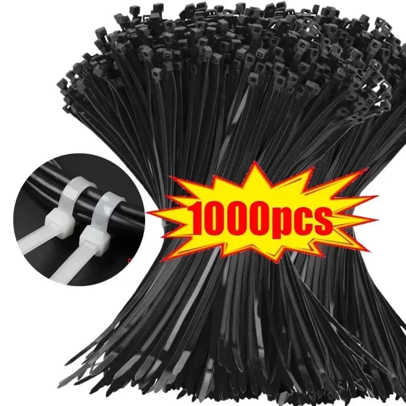 10-1000 pezzi collare di serra in plastica fascette per cavi Rilsan morsetto serra morsetti in plastica cinture per collana in plastica autoserranti