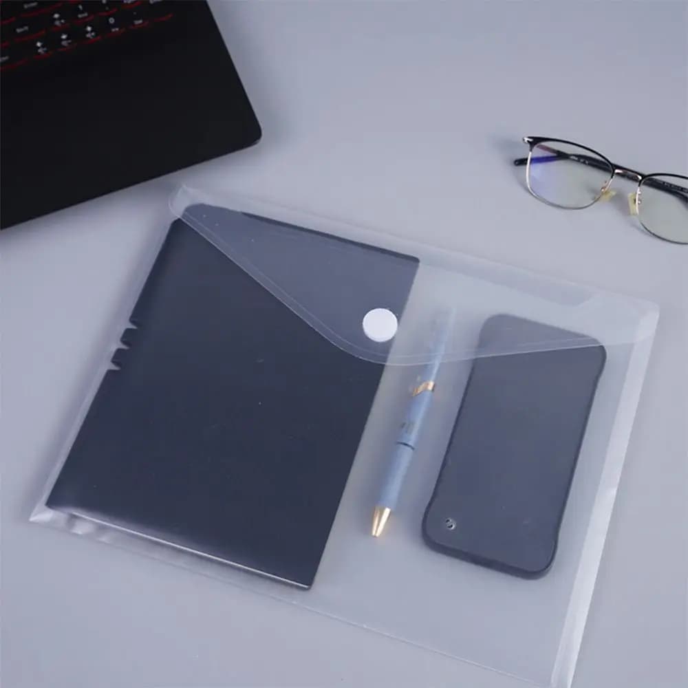 Thickened A4/A5/A7/A8 File Folder Transparent Waterproof Document Folder Plastic File Bag Gift