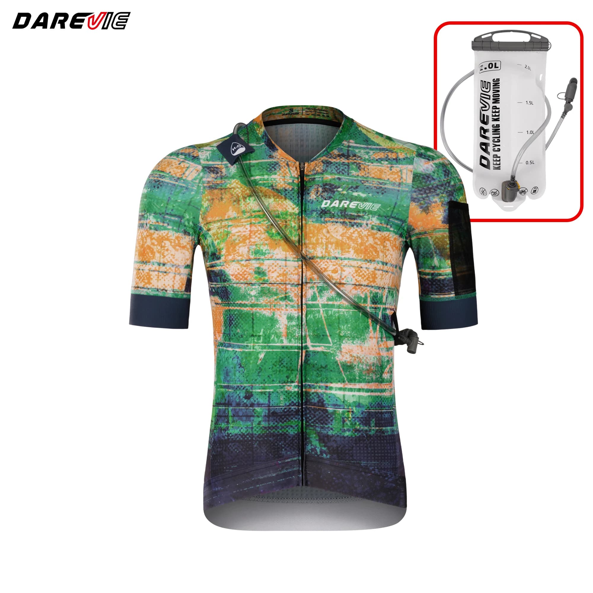 DAREVIE Men's Cycling Knit Quick Dry Non-slip Cycling Knit Professional Level Moisturizing Pack 4 Pockets Soft Cycling Knit Men's