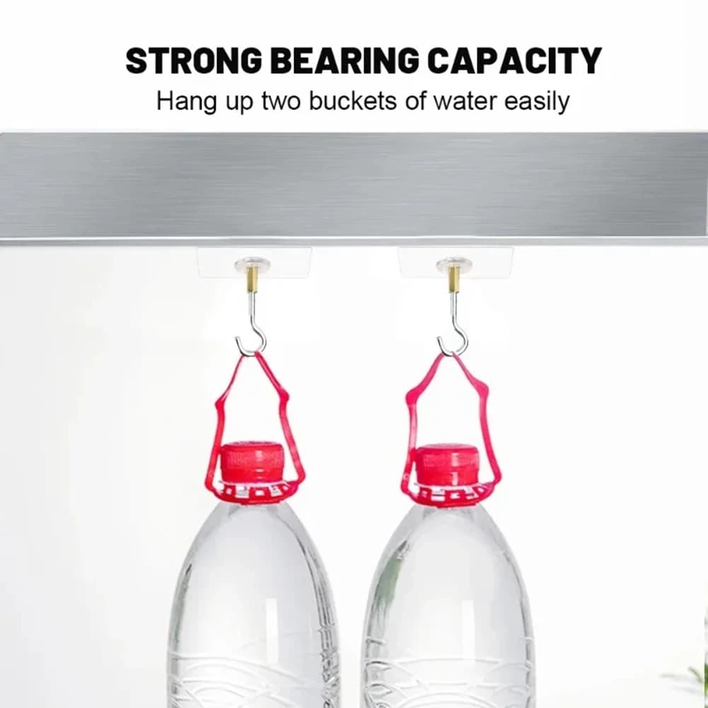 AB51 Adhesive Ceiling Hooks 8PCS Ceiling Hanger Hooks Eye Hooks For Suspending Small Plants Wind Chime Hanger For Kitchen