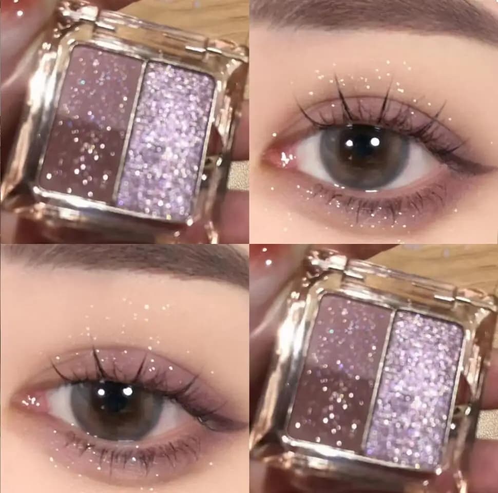 Pink Purple Eye Shadow Palette 3 Color Matte Pearlescent Powder Delicate Eyeshadow Easy To Color Pigment Mini Makeup Pan T2332