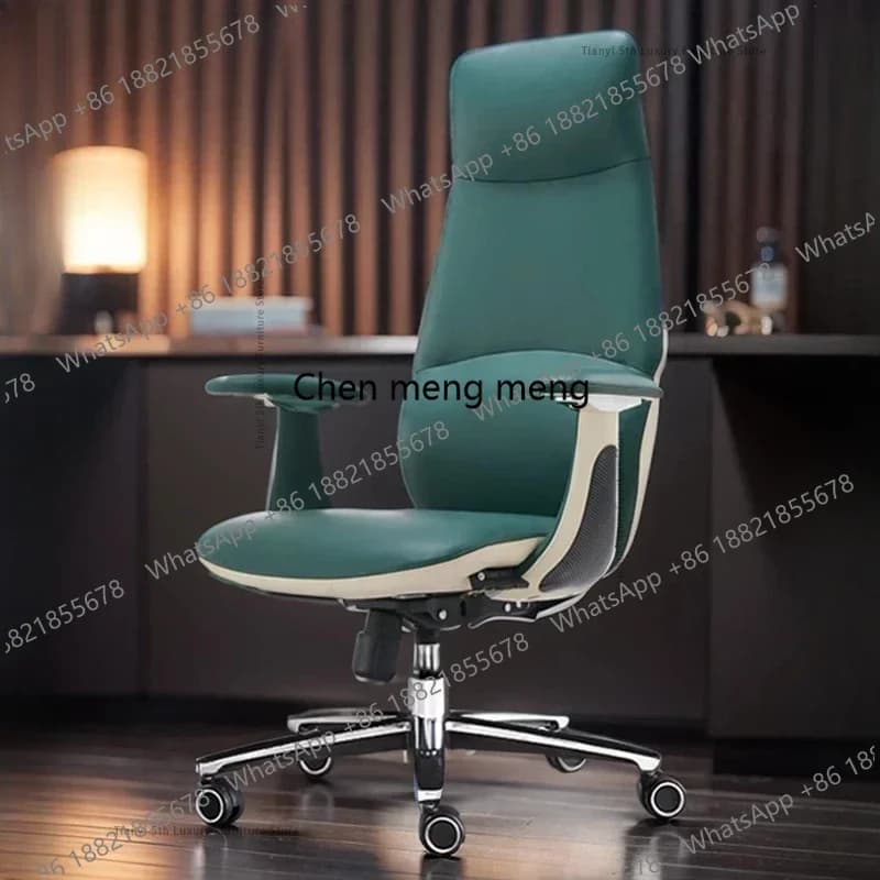 Sedie da Ufficio Moderne in Pelle di Lusso, Comode Sedie Ergonomiche per Studio, Computer, Gaming, Arredamento per Saloni, Sillas Oficina