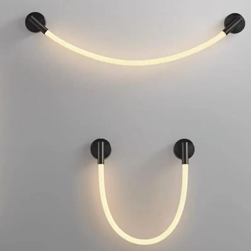 1 pz Lampade da parete a LED a forma di U gel di silice Luce notturna nordica Camera da letto Comodino Striscia LED applique da parete per interni Illuminazione per bambini