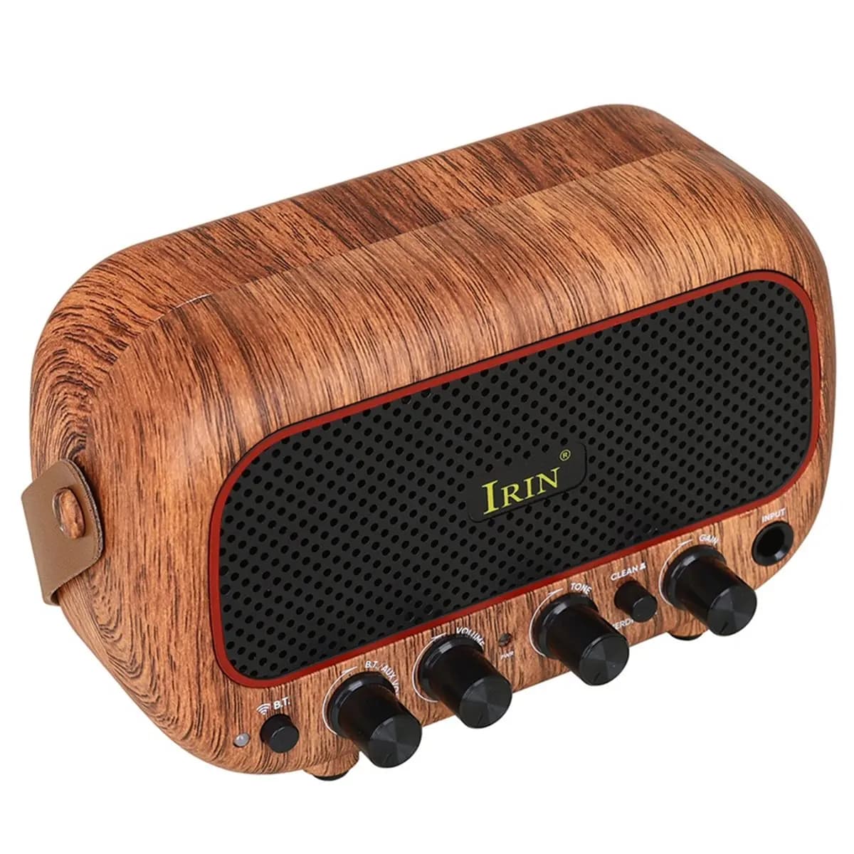 A61P IRIN Amplificatore per Chitarra Combo 5W con Due Altoparlanti, Ricaricabile, Portatile, Bluetooth per Chitarre Elettriche
