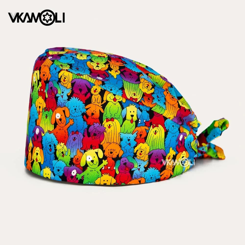 Scrub Cappelli per specialisti veterinarie e medici di animali domestici Berretti Chirurgioni e accessori per infermiere del personale della sala operatoria