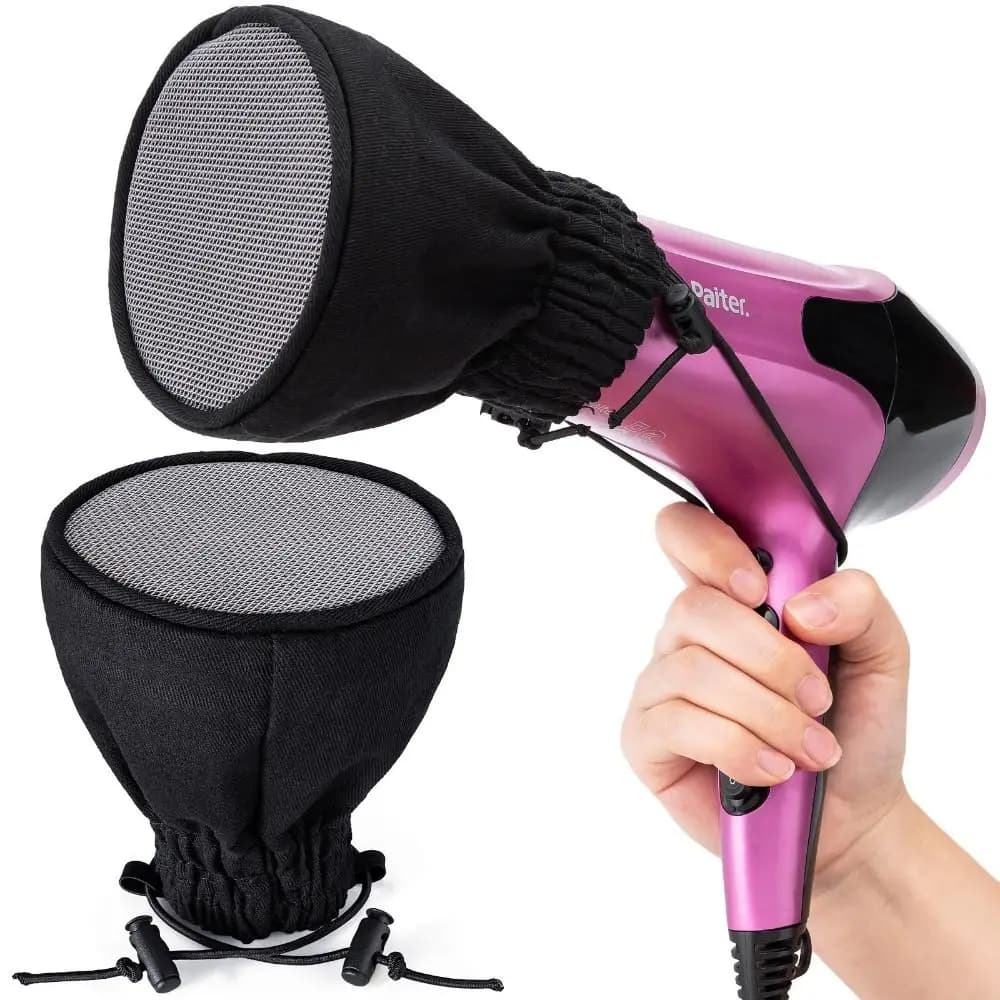 Copertura Morbida per Diffusore Asciugacapelli, Borsa Universale per Diffusore Asciugacapelli con Fascia Elastica, Custodia Pieghevole per Diffusore