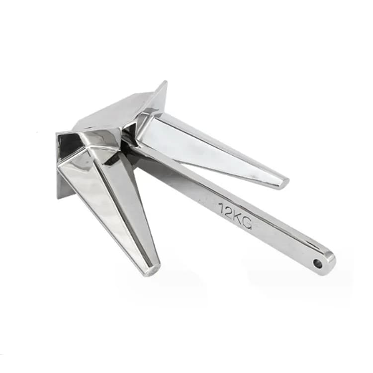 Ancoraggio stile Danforth Fluke in acciaio inossidabile 316 lucido per hardware marino per barche in nuova condizione