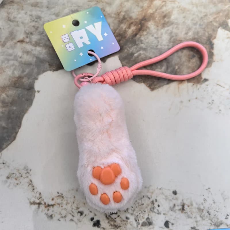 Zampa di gatto morbido peluche ripiene giocattoli carino gattino zampe peluche portachiavi zaino fascino pendenti regali per ragazze compleanno