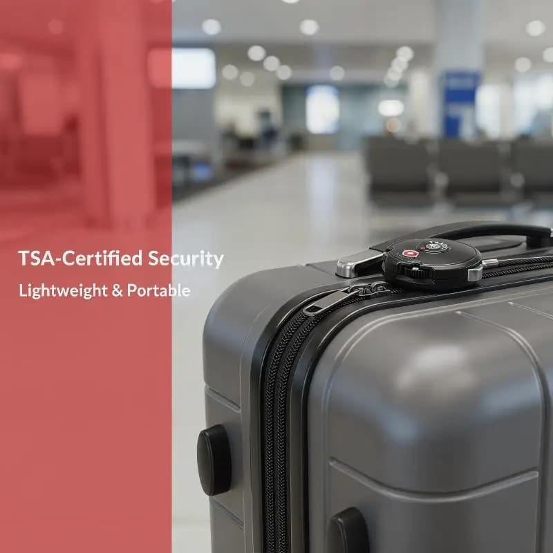 Lucchetto TSA a 3 cifre per bagagli da viaggio, intelligente e sicuro, ideale per avventure internazionali