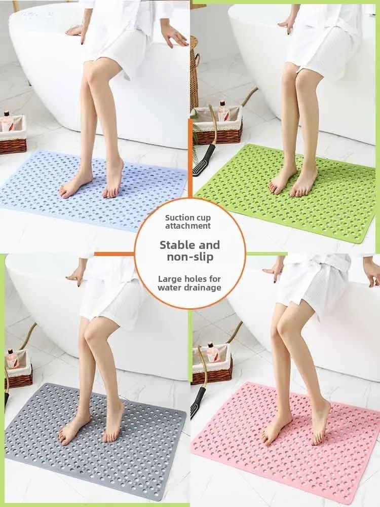 Tappetino Antiscivolo Batoom per Vasca da Bagno, Tappetino per Piedi, Tappetino Impermeabile per Bagno e Toilette, Materiale PVC, Semplice ed Elegante, Fatto a Mano