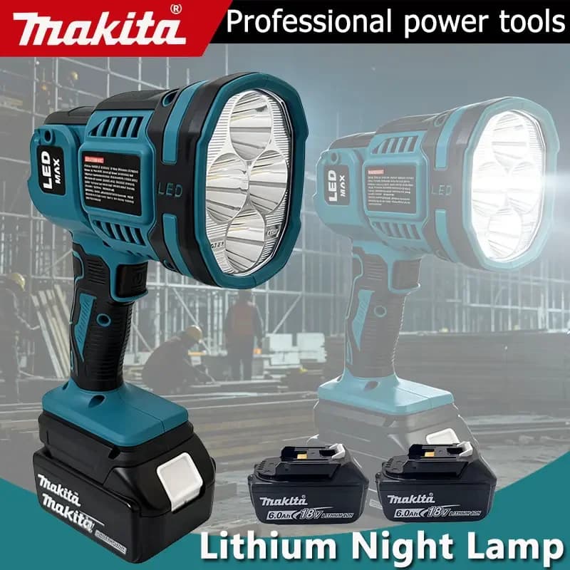 Makita Cordless LED Flashlight Portable Lantern Emergency Lamp Car Repair Outdoor Light Lithium Night Lamp For 18V Battery